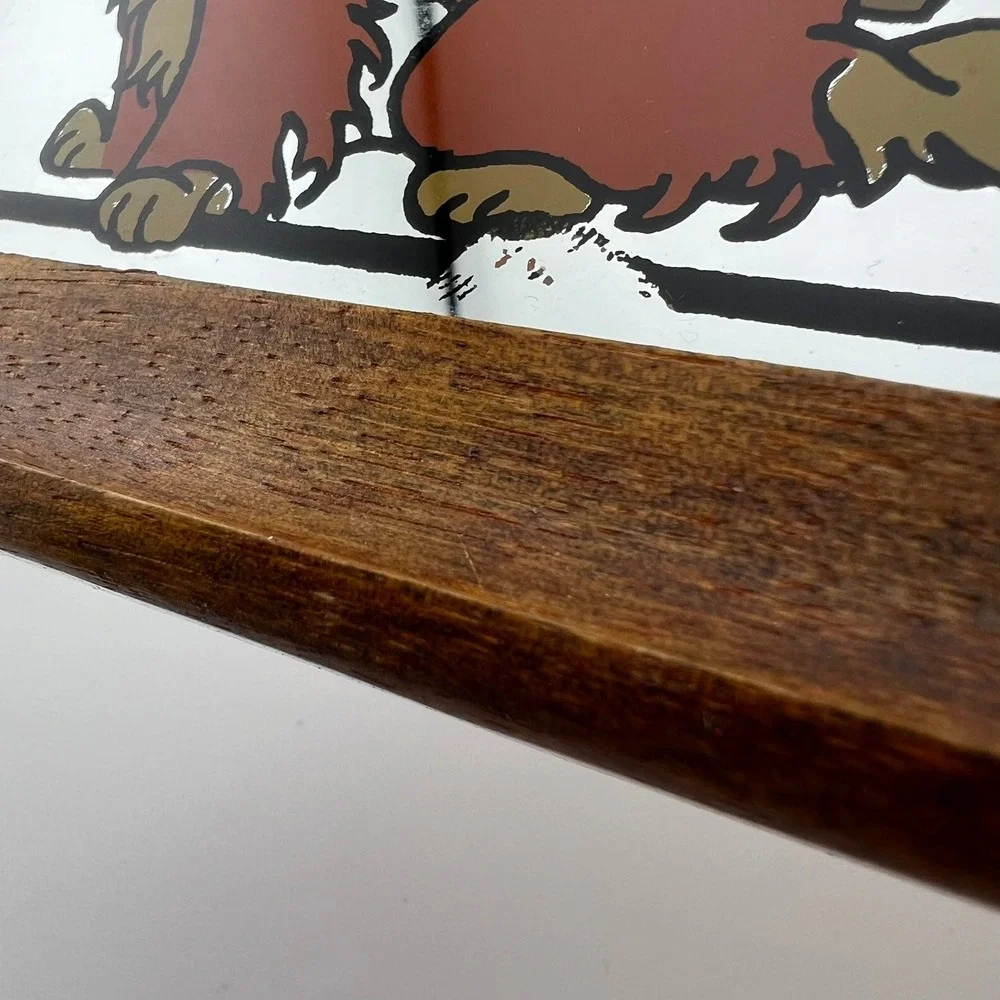 Vintage 1976 Disney‎ Lady & the Tramp Mirror Wood Frame Aspell Saggars